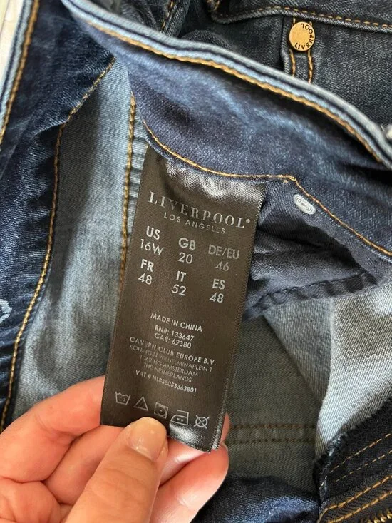 Liverpool Los Angeles Dark Jeans 16W, Plus Size - Picture 4 of 8